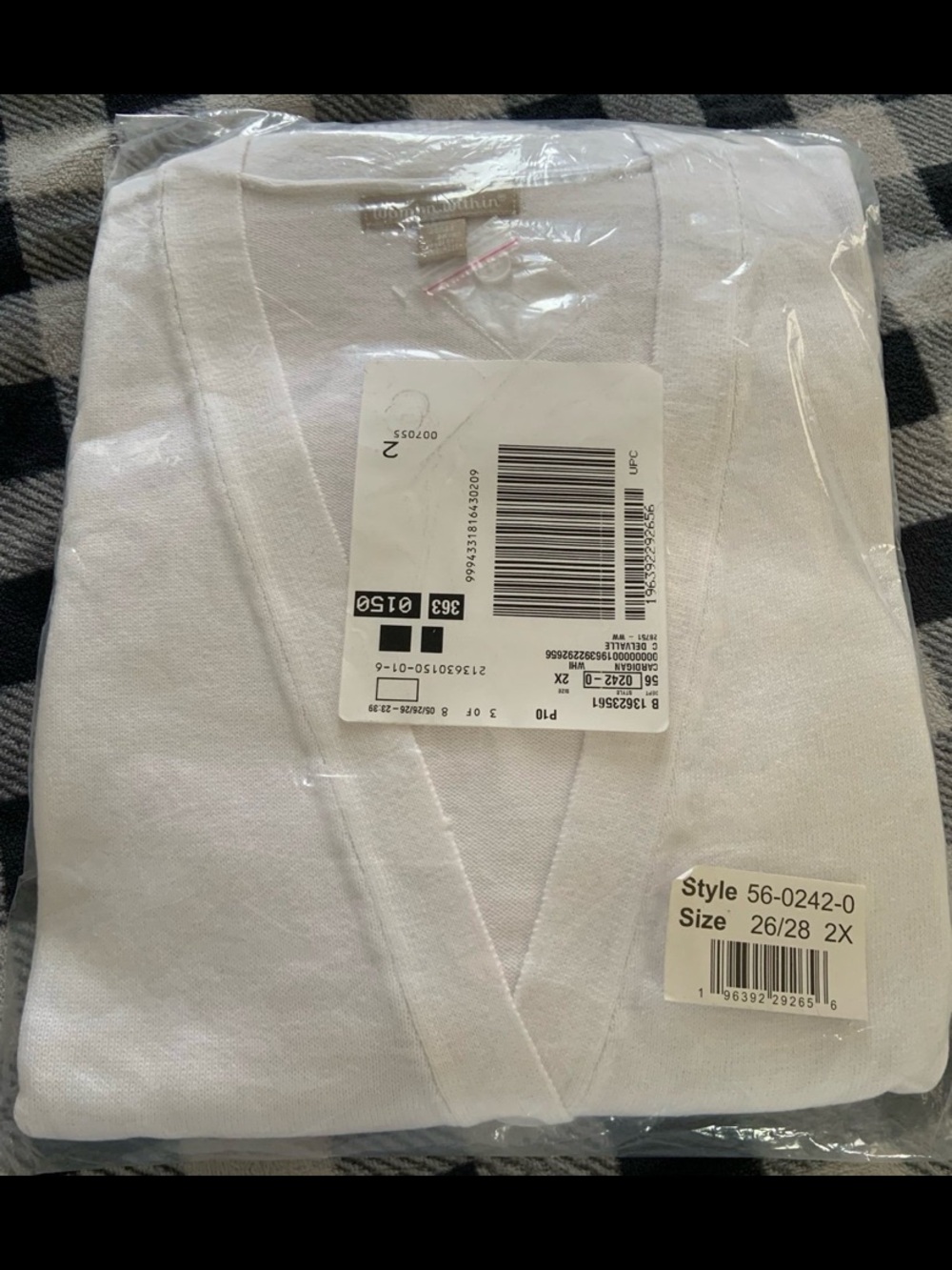 White Cardigan 2X
